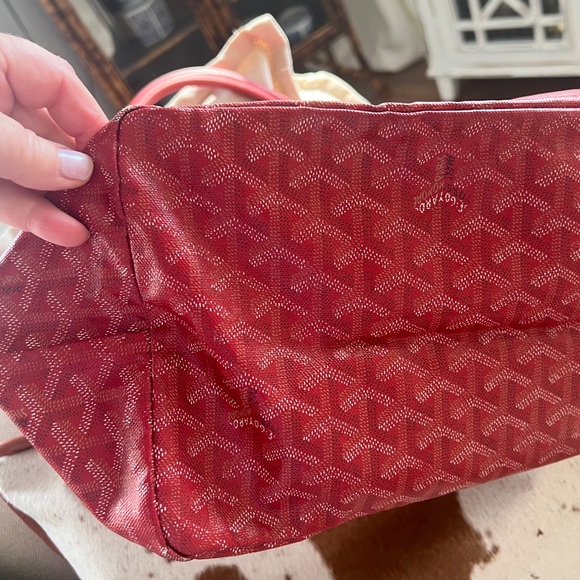 Goyard Large Tote Red Designer Tote Bag - Picture 6 of 16